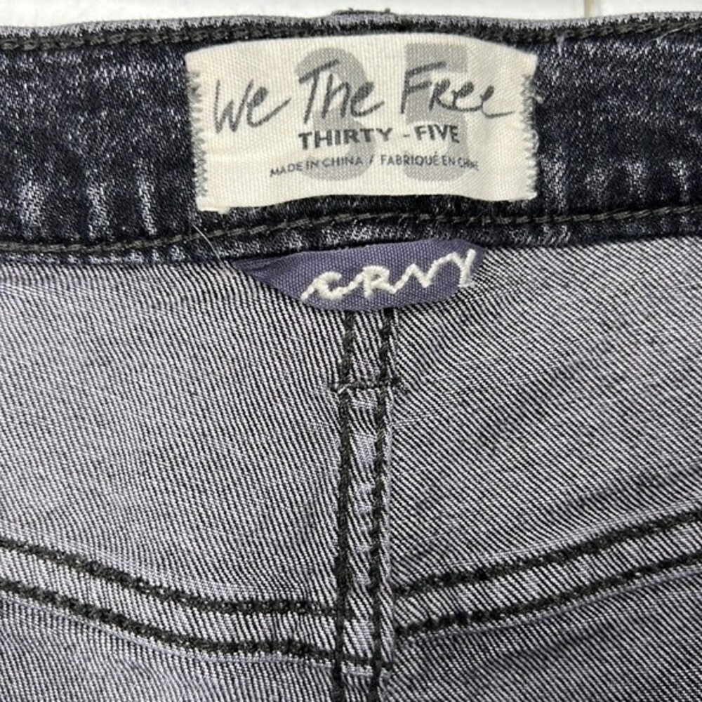 WE THE FREE CRVY High-Rise Flare Jeans Size 35 Vintage Faded Black Boho hippie - Picture 7 of 7